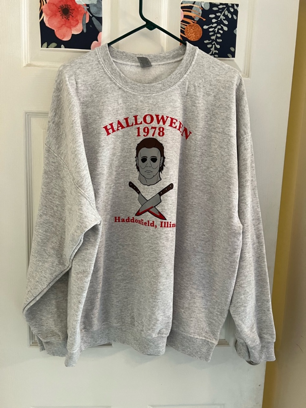 Source Unknown Gray "Halloween 1978" Graphic Sweatshirt